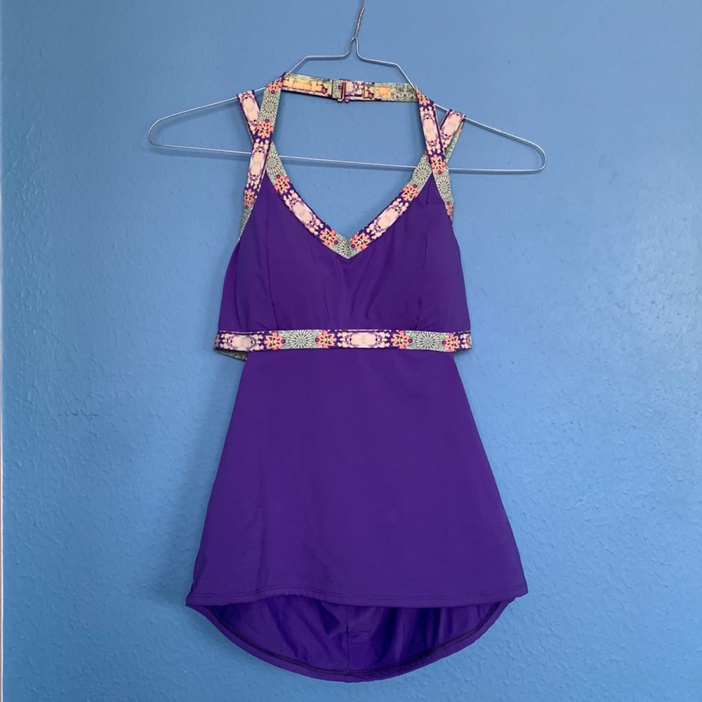 Calia by Carrie Underwood Blue Violet Cutout Tankini